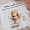 Dětské album „Moje první zoubky – Dobrodružství se zoubkovou vílou“ od Julie Vanhaber, s ilustrací víly držící zoubek.