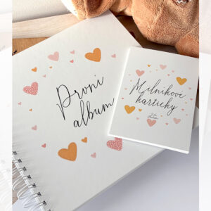 Moje první album & milníkové kartičky – sada pro první vzpomínky miminka