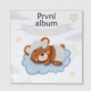 První album pro miminko s motivem spícího medvídka na obláčku, dětské fotoalbum