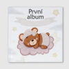 První album pro miminko s motivem spícího medvídka na obláčku, dětské fotoalbum