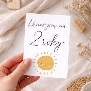 Milníkové kartičky pro děti od 1 do 10 let A6 zachycení milníků dítěte focení dítěte