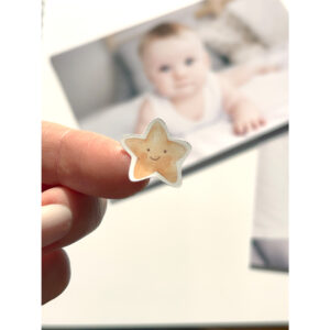 Samolepky do fotoalba pro miminko s motivem slon a jemnými ilustracemi