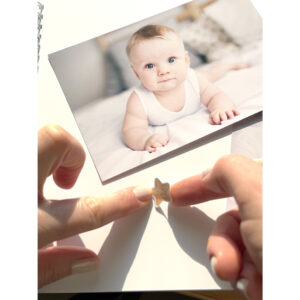 Samolepky do fotoalba pro miminko s motivem slon a jemnými ilustracemi