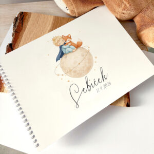 První album pro miminko se jménem – personalizované fotoalbum Malý princ – dárek k narození dítěte