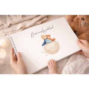 Album pro miminko Náš malý poklad – dětské fotoalbum s ilustrací – dárek k narození dítěte