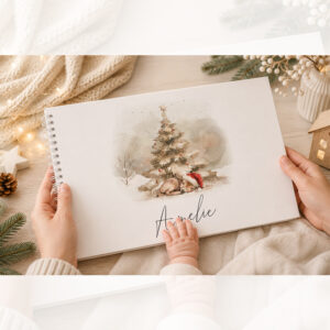 Personalizované vánoční fotoalbum se jménem a ilustrací jelínka